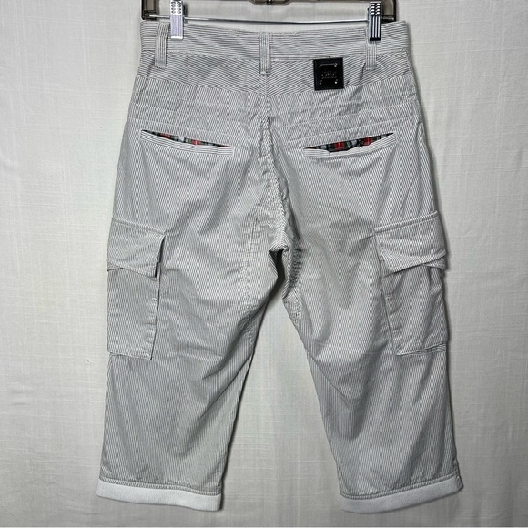 DR&N Do Rego & Novoa Cargo Capri Striped Pants Shorts Men's Size 30 - Picture 1 of 12
